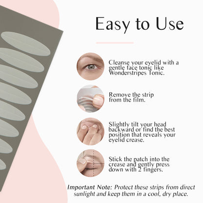 Eyelid Lifting Tapes Trial Pack - 3 Sizes (S, M, L)